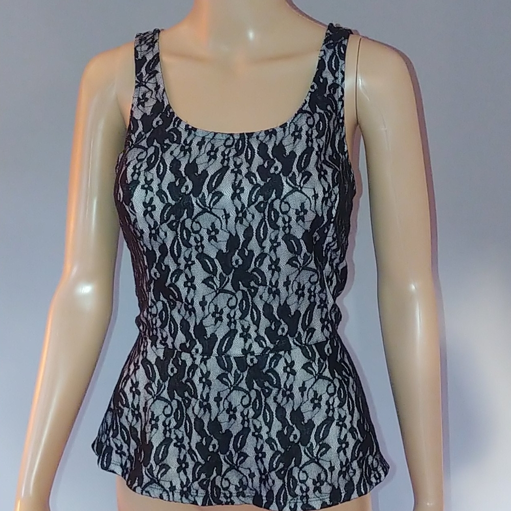 Peplum lace top